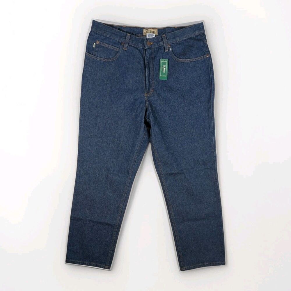 NWT L.L. Bean Double L Classic Fit Men's Jeans 36x28 Blue Denim 220626